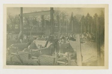 Black men at work on Calvert Hall construction c. 1916