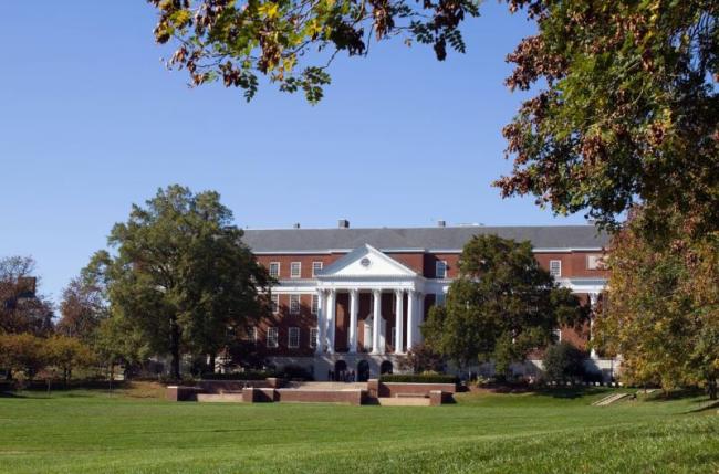 the entrance to McKeldin Library on UMD's College Park campus