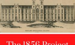 drawing of the Maryland Agricultural College with the text The 1856 Project